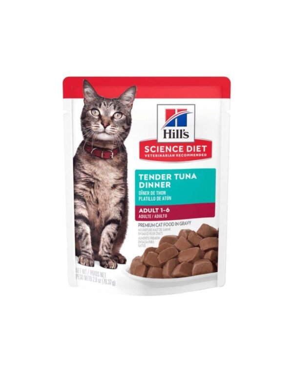 hills feline adult tender tuna dinner 79.39 gr