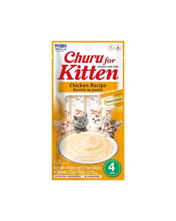 churu cat chicken (pollo) 14 gr x 4 tubos amarillo