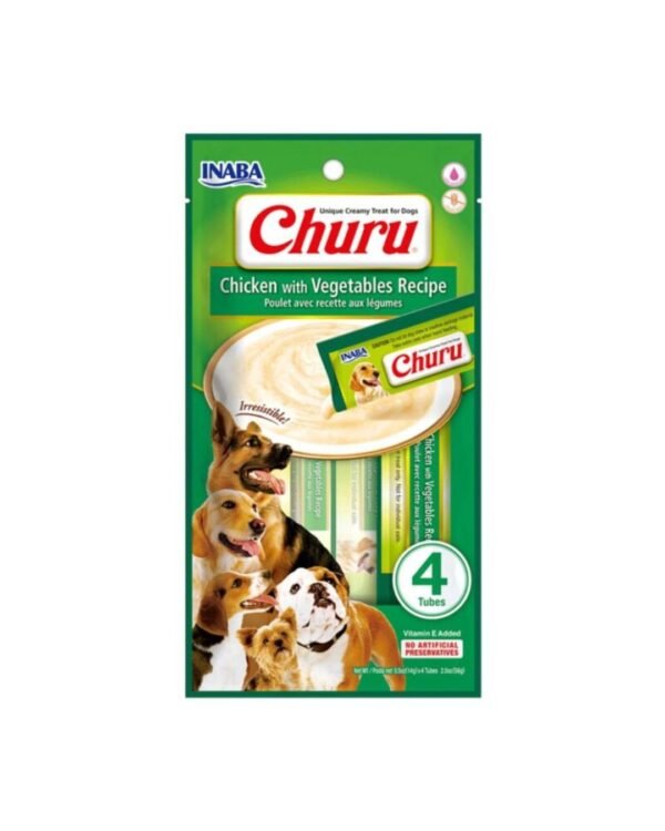 churu dog chicken (pollo) 14 gr x 4 tubos verde y naranja